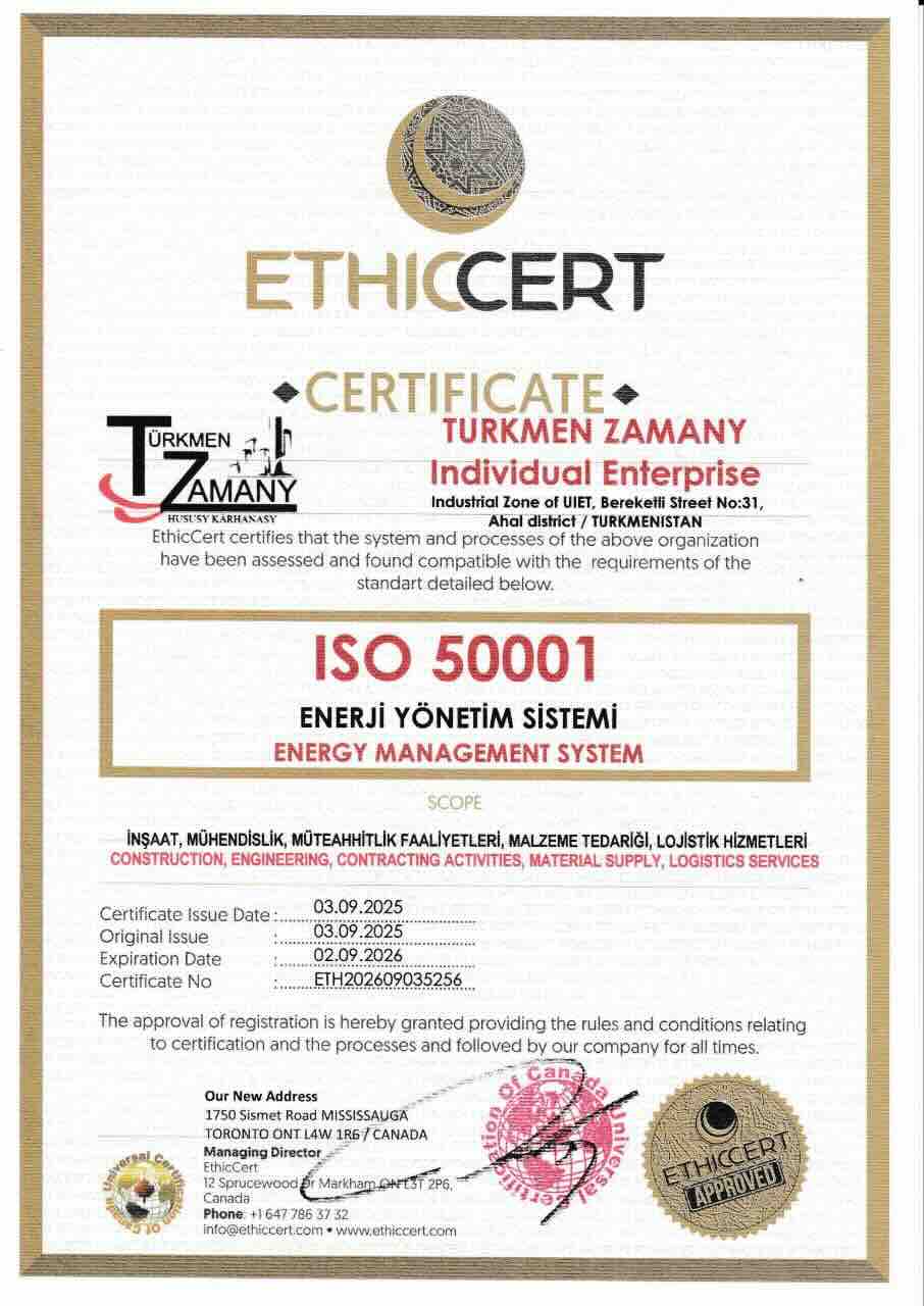 ISO 50001 Certificate