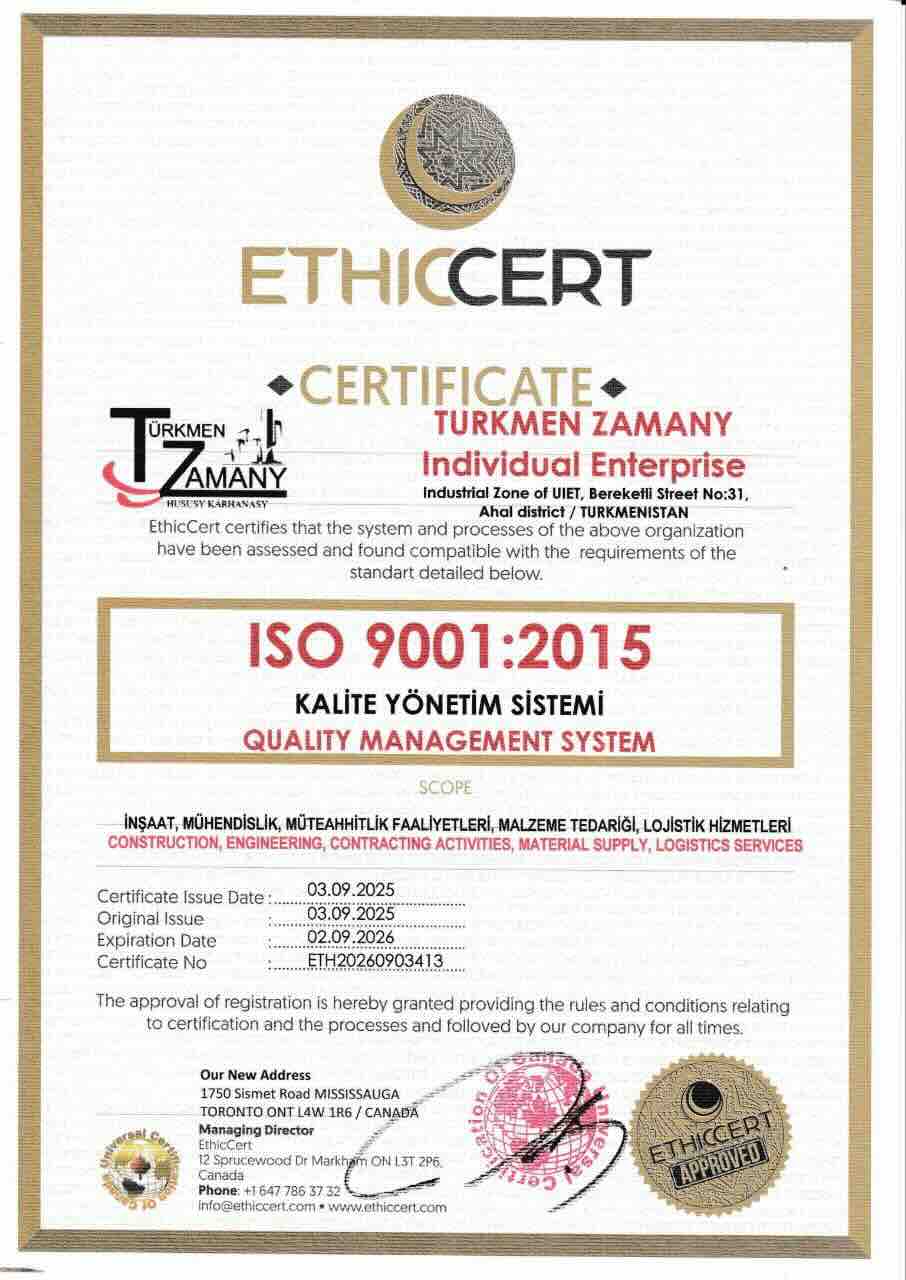 ISO 9001:2015 Certificate